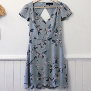 Dynamite Floral Blue Dress